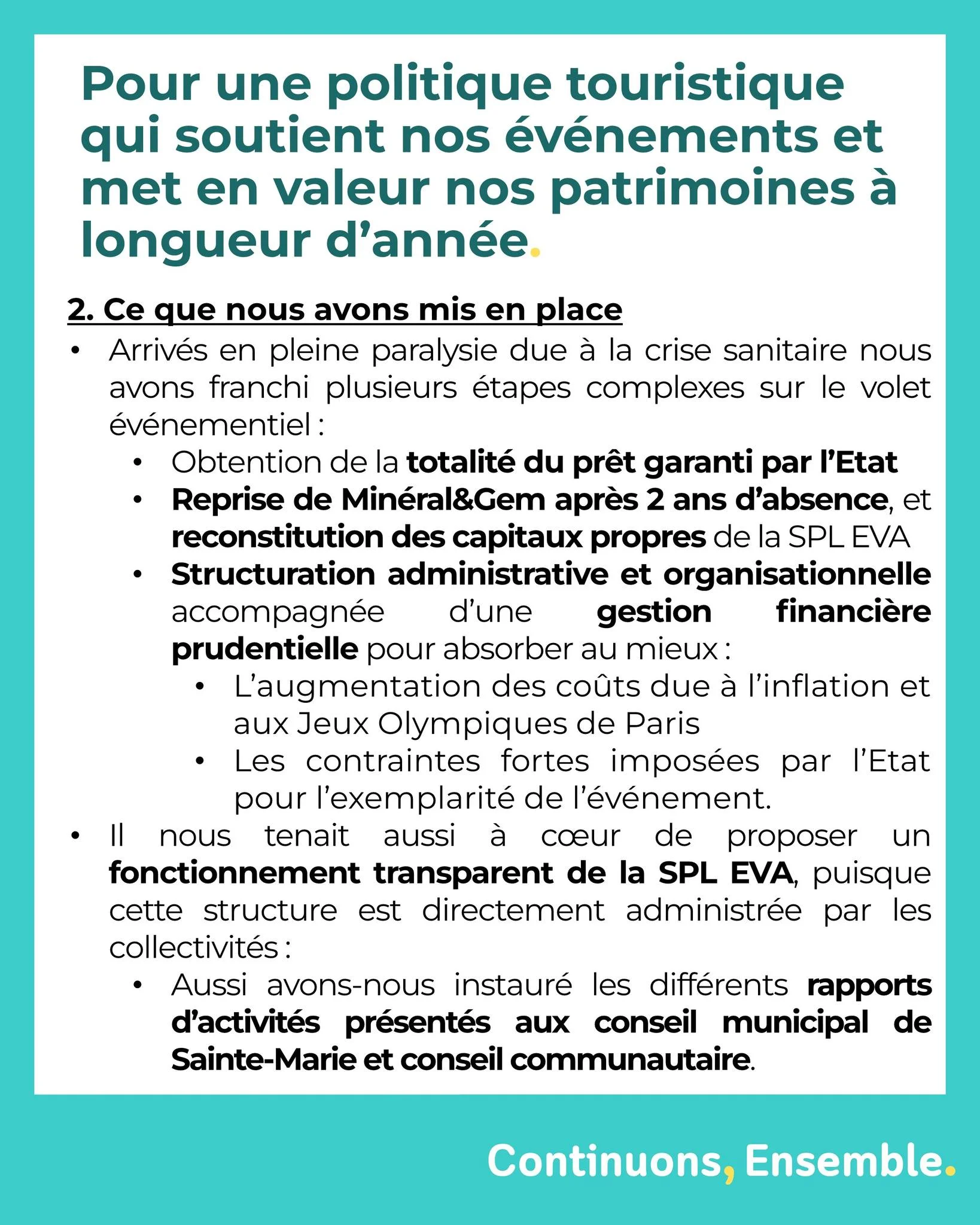 Tourisme - Bilan Noëllie Hestin